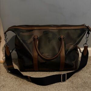 Coach Camouflage Men's Duffle with Brown Accents
